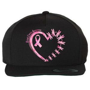 Cute Breast Cancer Awareness Dragonfly Heart Wool Snapback Cap