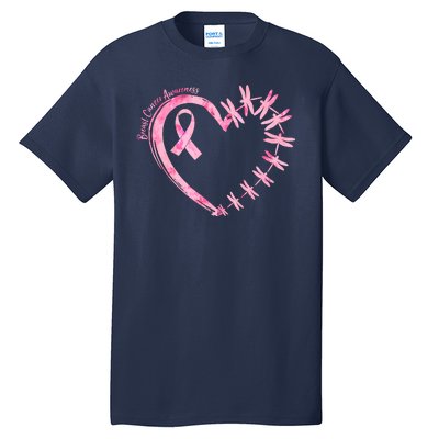 Cute Breast Cancer Awareness Dragonfly Heart Tall T-Shirt