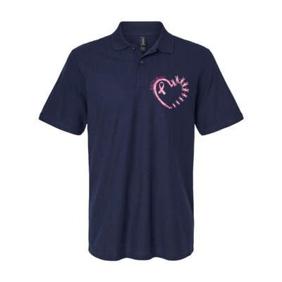 Cute Breast Cancer Awareness Dragonfly Heart Softstyle Adult Sport Polo