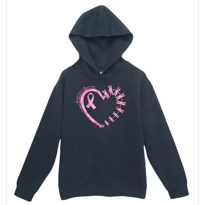 Cute Breast Cancer Awareness Dragonfly Heart Urban Pullover Hoodie