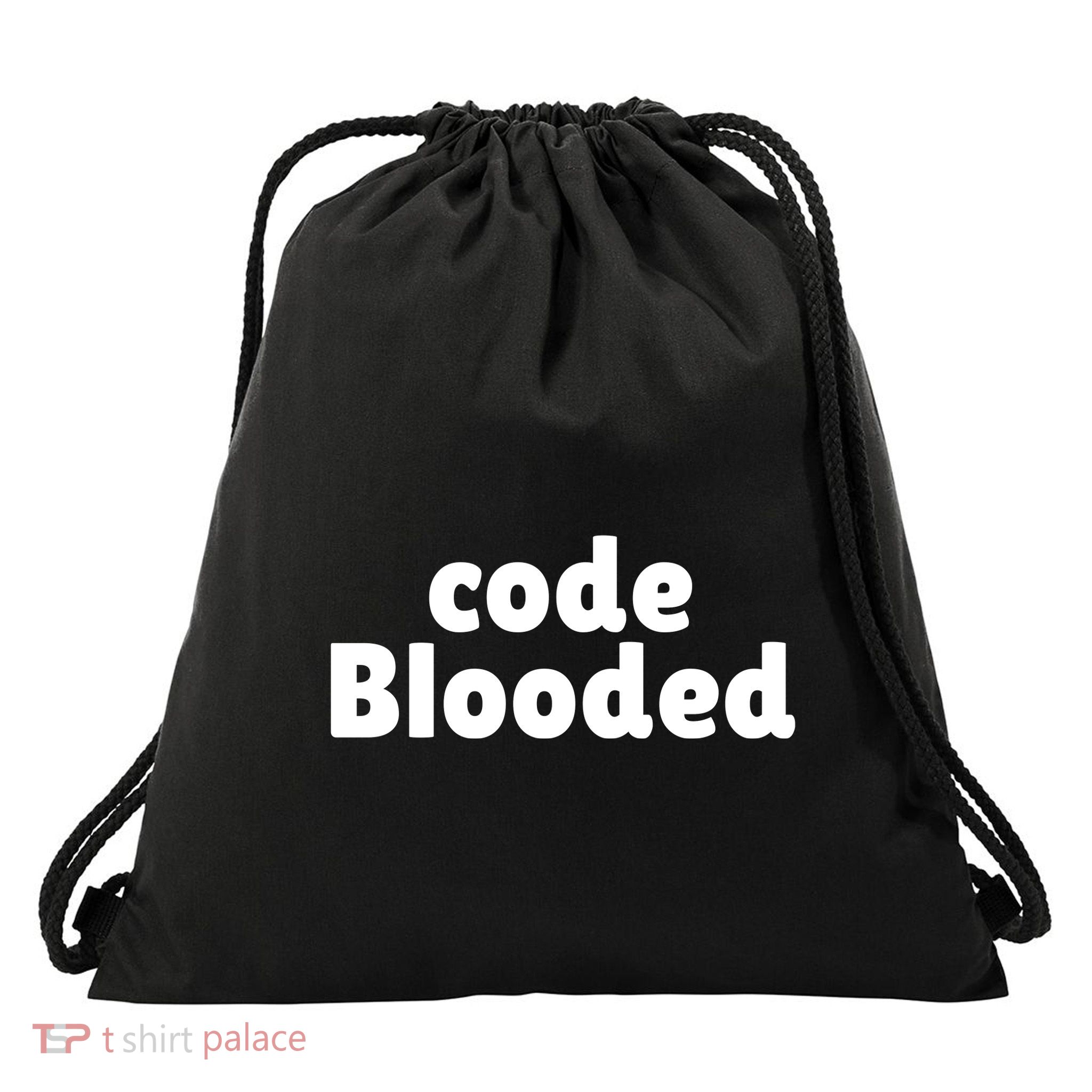 Code Blooded Drawstring Bag