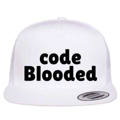 Code Blooded Flat Bill Trucker Hat