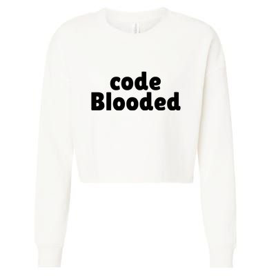 Code Blooded Cropped Pullover Crew