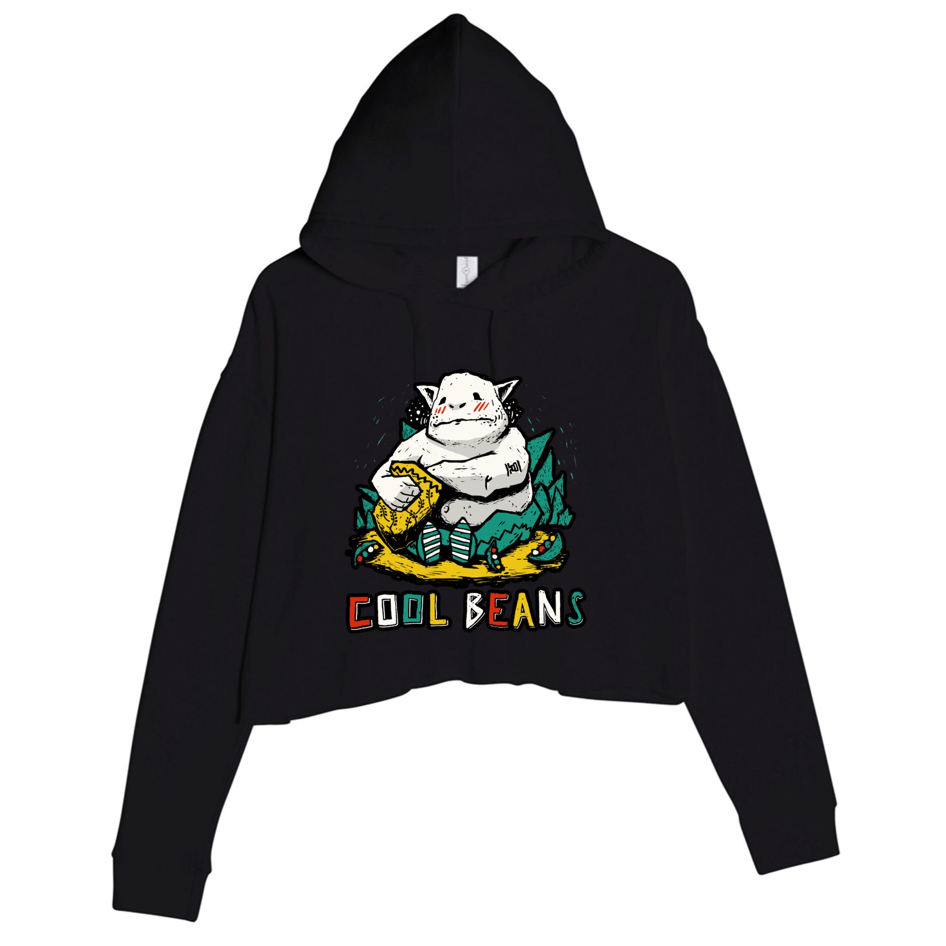Cool Beans! Crop Fleece Hoodie