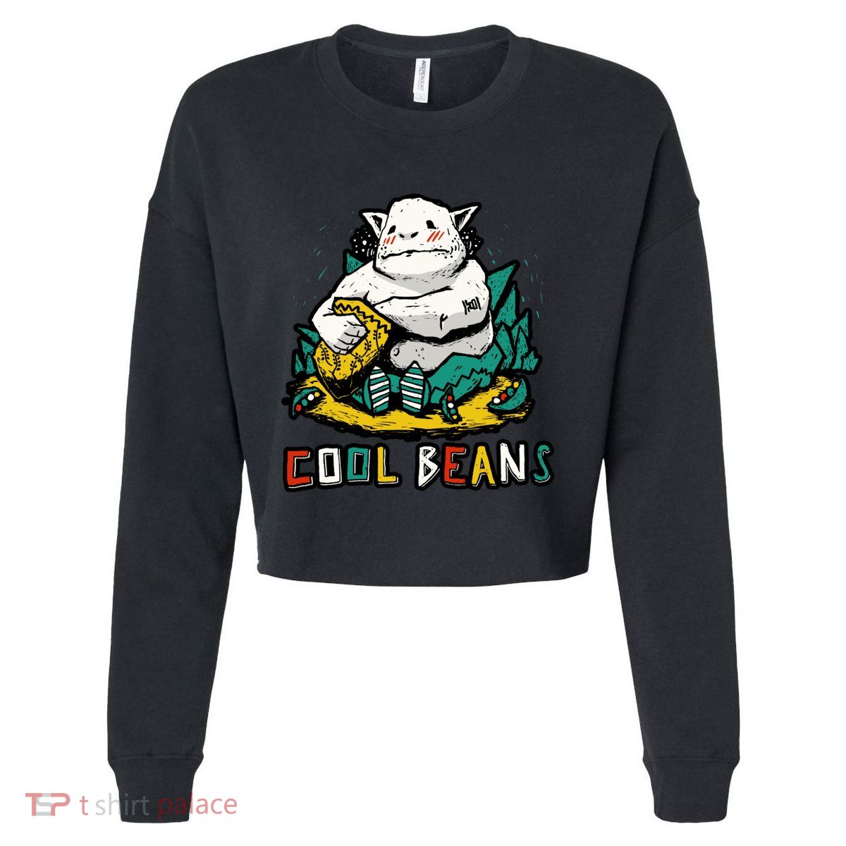 Cool Beans! Cropped Pullover Crew