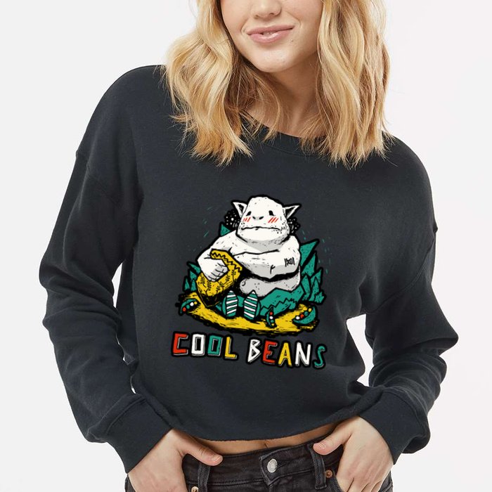 Cool Beans! Cropped Pullover Crew