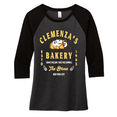 Clemenzas Bakery Women's Tri-Blend 3/4-Sleeve Raglan Shirt