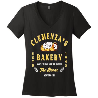 Clemenzas Bakery Women's V-Neck T-Shirt