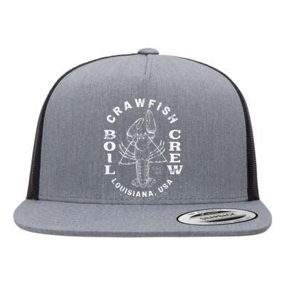 Crawfish Boil Crew Louisiana Retro Food Festival Party Flat Bill Trucker Hat