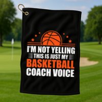 Cool Basketball Coach For Team Basketball Coaching Golf Towel