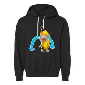 Crying Banana Cat Meme Garment-Dyed Fleece Hoodie