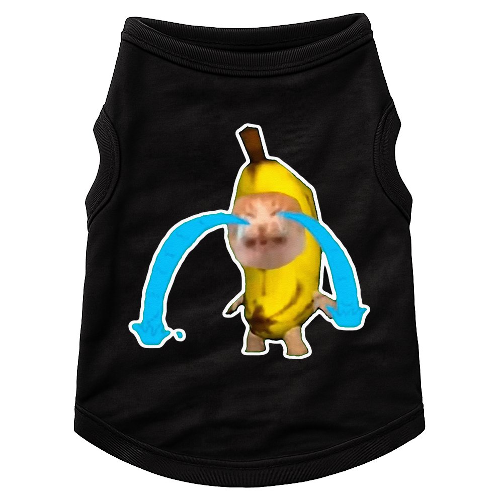 Crying Banana Cat Meme Doggie Tank