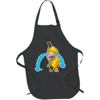 Crying Banana Cat Meme Full-Length Apron With Pockets