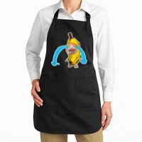 Crying Banana Cat Meme Full-Length Apron With Pockets
