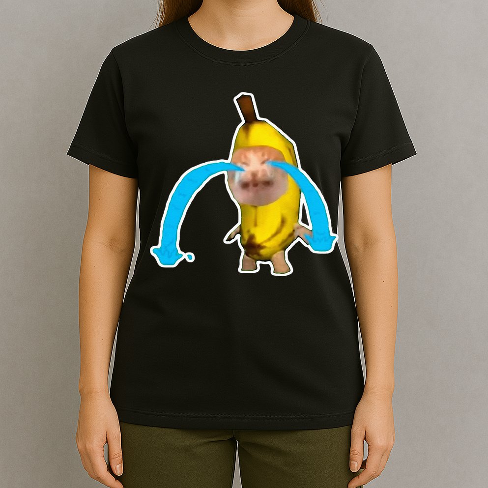 Crying Banana Cat Meme T-Shirt
