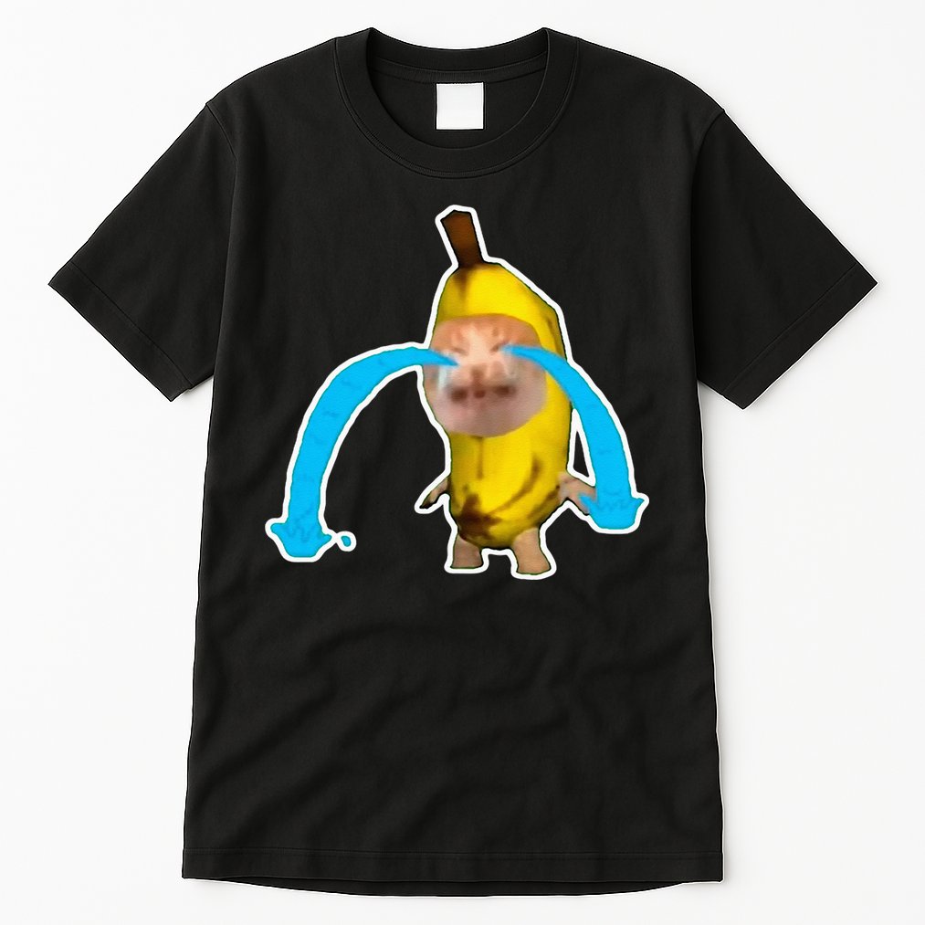 Crying Banana Cat Meme Tall T-Shirt