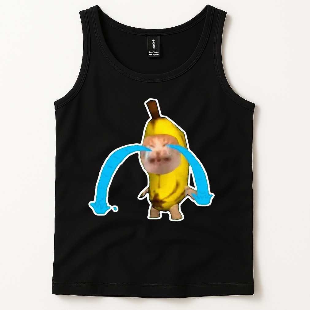Crying Banana Cat Meme Tank Top