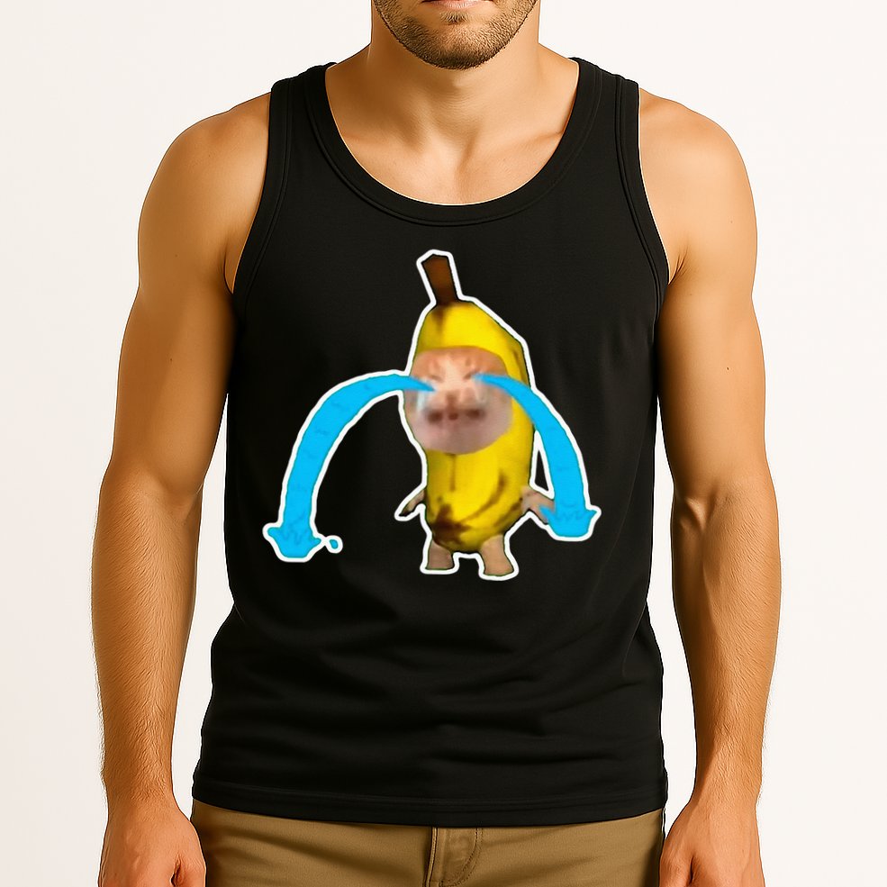 Crying Banana Cat Meme Tank Top