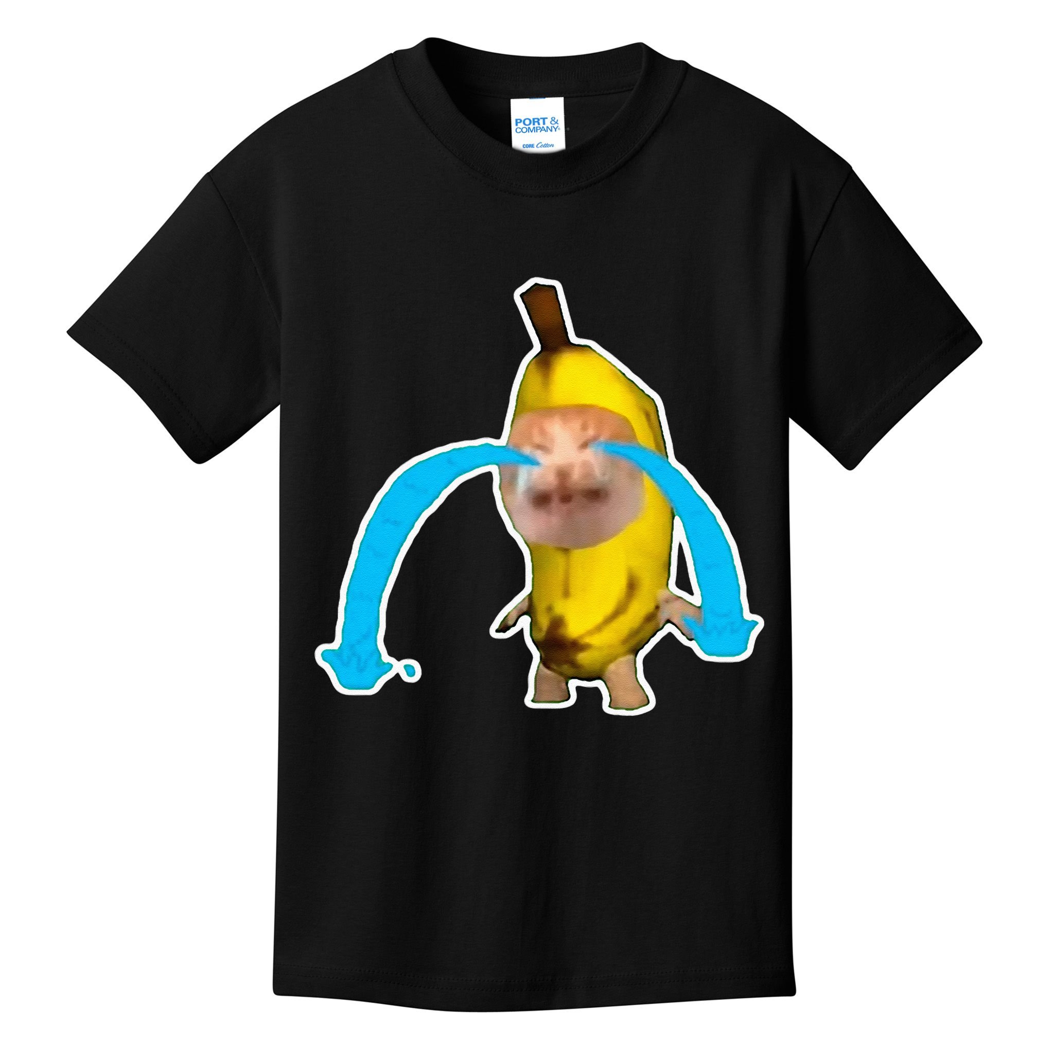 Crying Banana Cat Meme Kids T-Shirt