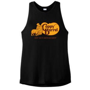 Cappy Barrel; Capybara Country Store Logo Ladies PosiCharge Tri-Blend Wicking Tank