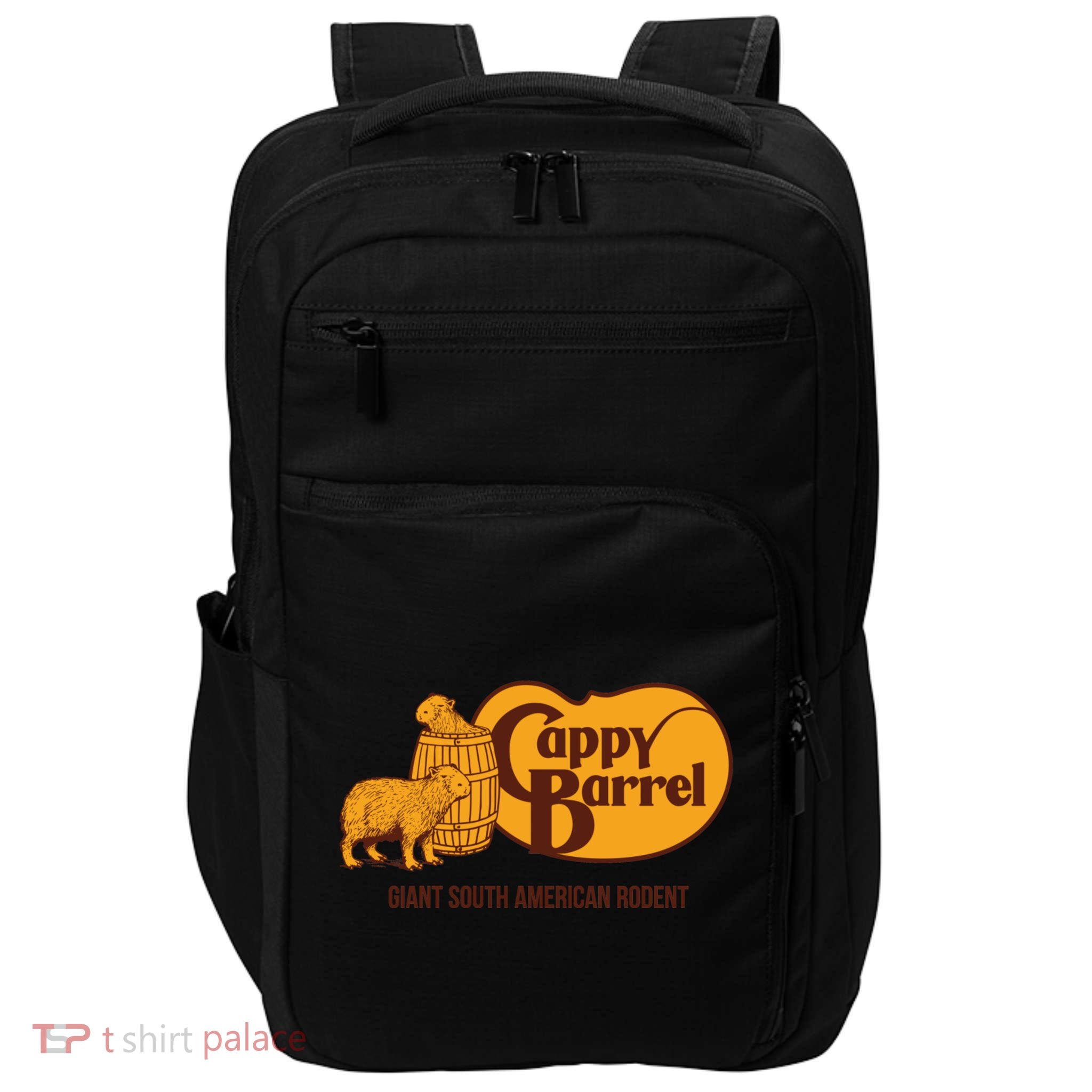 Cappy Barrel; Capybara Country Store Logo Impact Tech Backpack