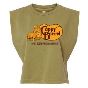 Cappy Barrel; Capybara Country Store Logo Garment-Dyed Women's Muscle Tee