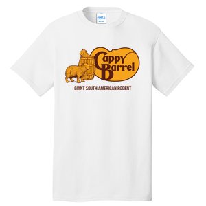 Cappy Barrel; Capybara Country Store Logo Tall T-Shirt