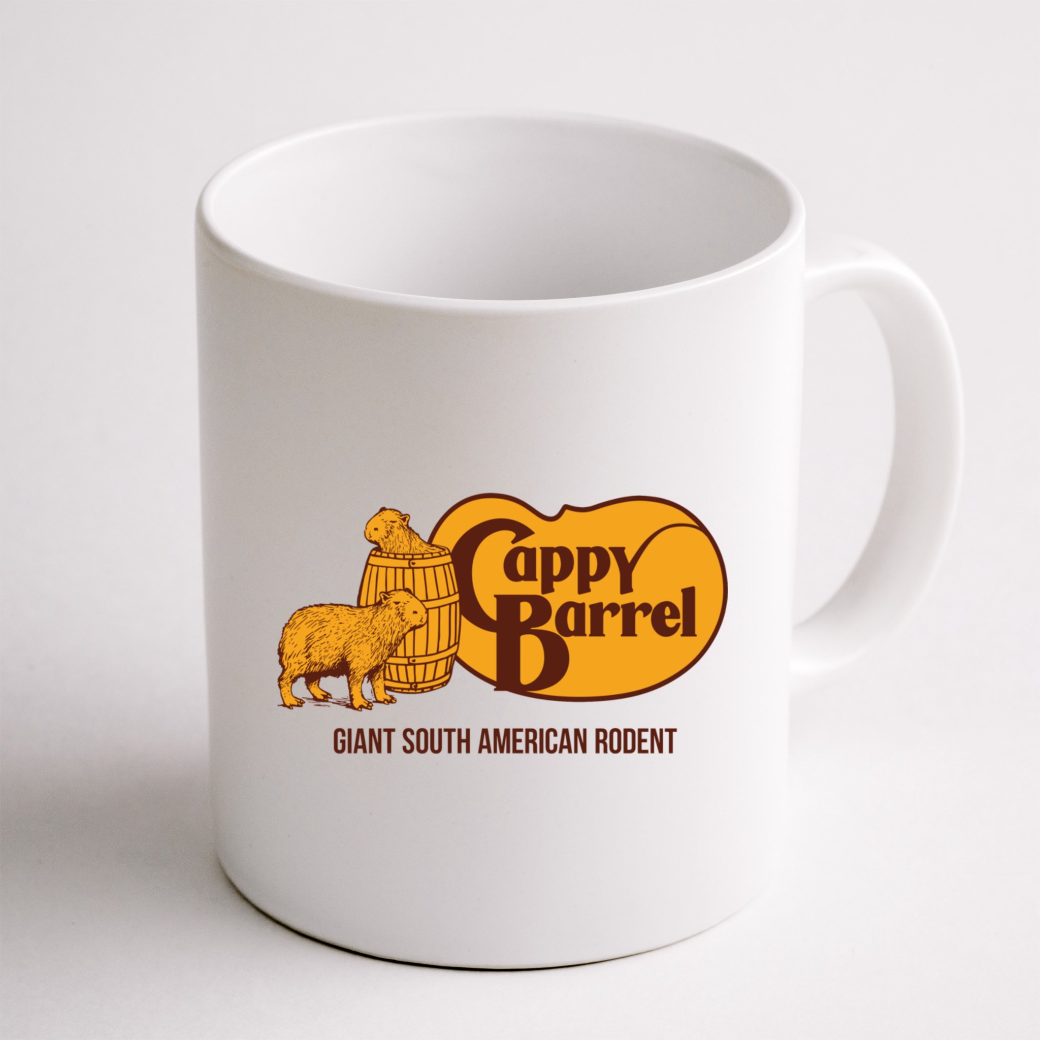 Cappy Barrel; Capybara Country Store Logo Mug