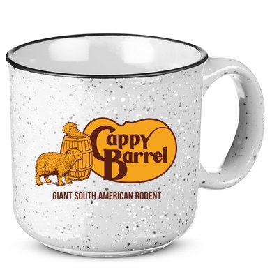 Cappy Barrel; Capybara Country Store Logo 15oz Campfire Ceramic Mug