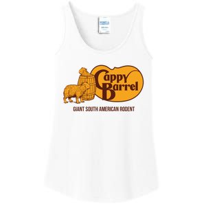 Cappy Barrel; Capybara Country Store Logo Ladies Essential Tank