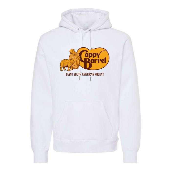 Cappy Barrel; Capybara Country Store Logo Premium Hoodie