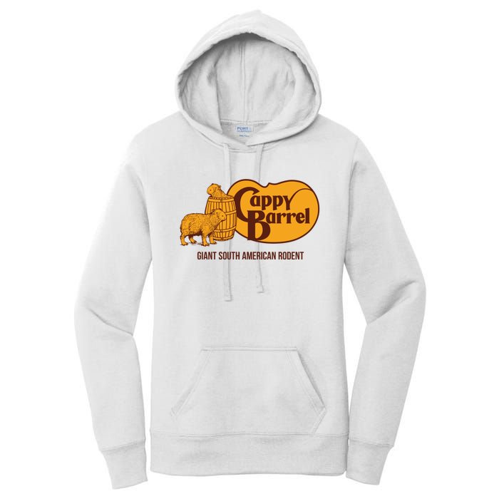 Cappy Barrel; Capybara Country Store Logo Women's Pullover Hoodie