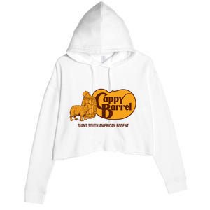 Cappy Barrel; Capybara Country Store Logo Crop Fleece Hoodie