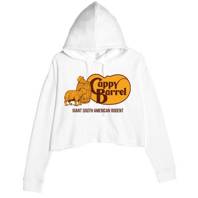 Cappy Barrel; Capybara Country Store Logo Crop Fleece Hoodie