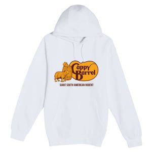 Cappy Barrel; Capybara Country Store Logo Premium Pullover Hoodie