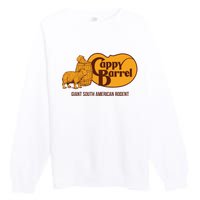 Cappy Barrel; Capybara Country Store Logo Premium Crewneck Sweatshirt