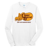 Cappy Barrel; Capybara Country Store Logo Tall Long Sleeve T-Shirt