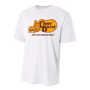 Cappy Barrel; Capybara Country Store Logo Performance Sprint T-Shirt