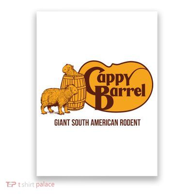 Cappy Barrel; Capybara Country Store Logo Poster