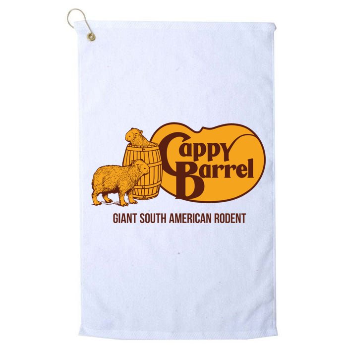 Cappy Barrel; Capybara Country Store Logo Golf Towel