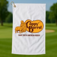 Cappy Barrel; Capybara Country Store Logo Golf Towel