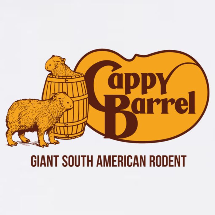 Cappy Barrel; Capybara Country Store Logo Golf Towel