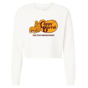 Cappy Barrel; Capybara Country Store Logo Cropped Pullover Crew