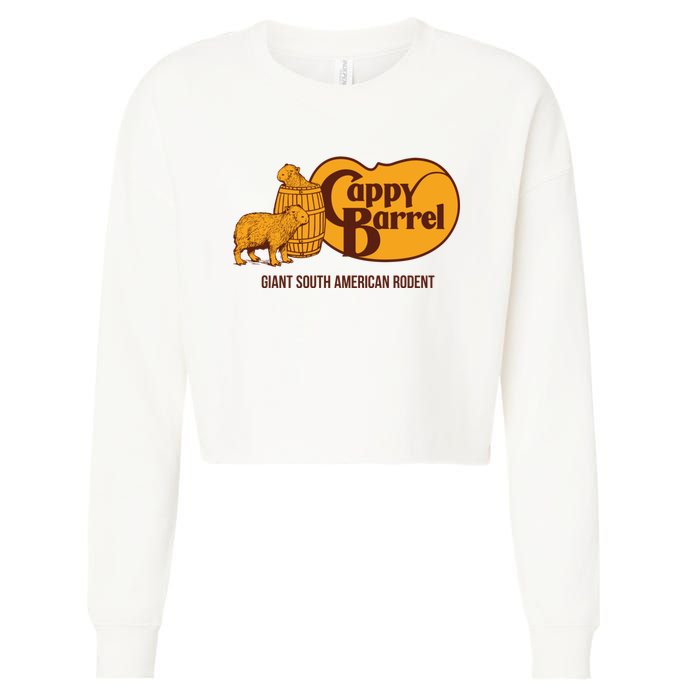 Cappy Barrel; Capybara Country Store Logo Cropped Pullover Crew