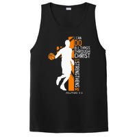 Christian Basketball Cross I Can Do All Things Through Jesus PosiCharge Competitor Tank