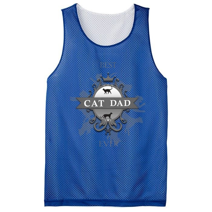 Classic Best Cat Dad Ever Cute Kitty Father Funny Gift Mesh Reversible Basketball Jersey Tank