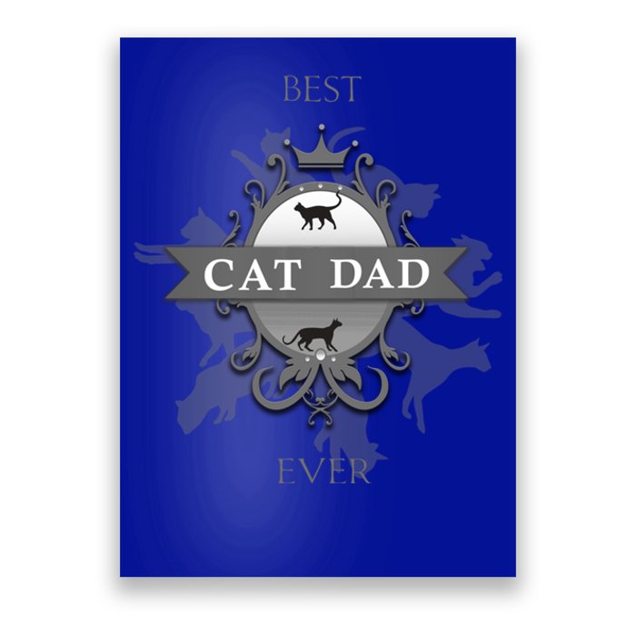 Classic Best Cat Dad Ever Cute Kitty Father Funny Gift Poster