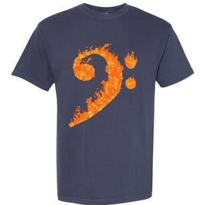 Cool Bass Clef Gift For Men Women Fire Musical Symbol Lover Garment-Dyed Heavyweight T-Shirt