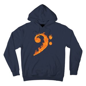 Cool Bass Clef Gift For Men Women Fire Musical Symbol Lover Hoodie