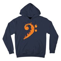 Cool Bass Clef Gift For Men Women Fire Musical Symbol Lover Hoodie